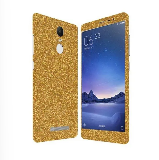 Xiaomi Redmi Note 3 Golden Glitter Mobile Skin
