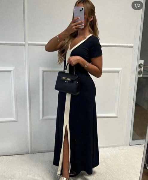 Robe maxi élégante fendue