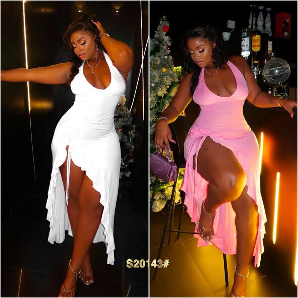 Robe élégante fendue soirée