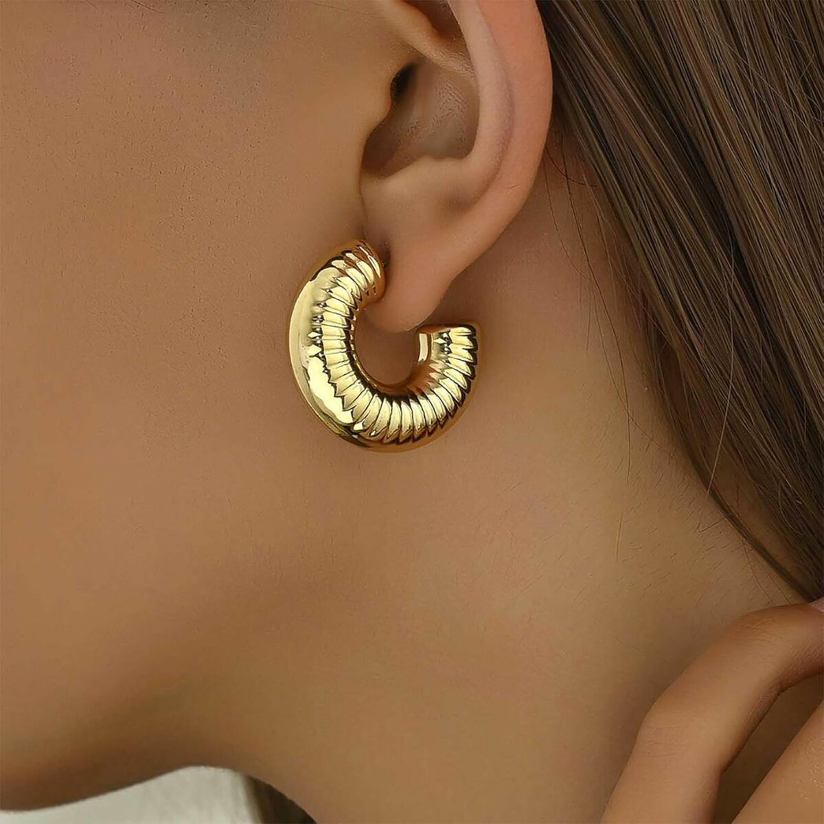 Statement hoop earrings