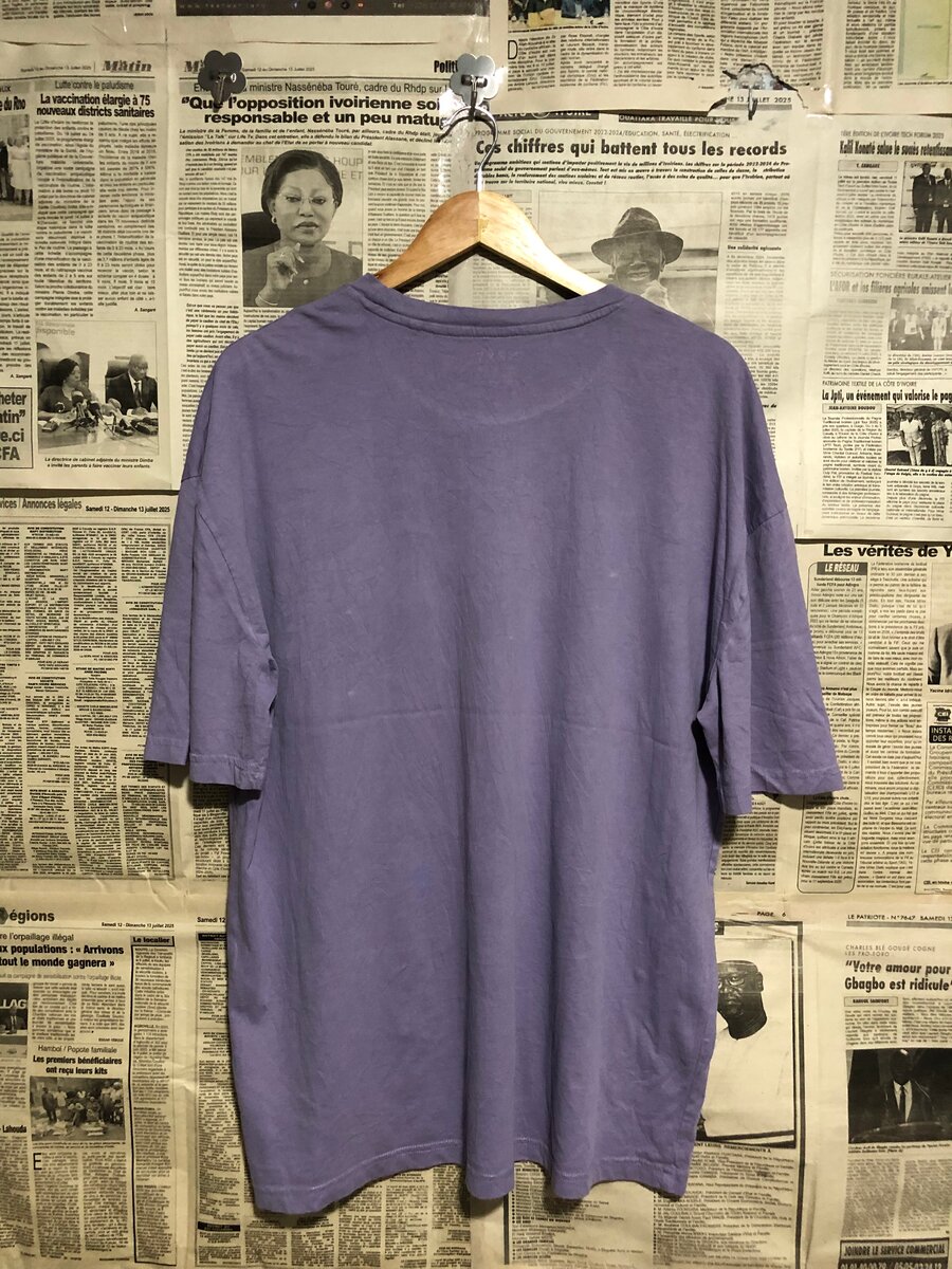 T-shirt violet unisexe en coton