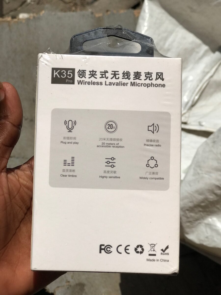 K35 Pro Wireless Lavalier Microphone