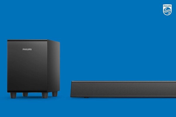 PHILIPS B5306 2.1-Channel Soundbar with Wireless Subwoofer &