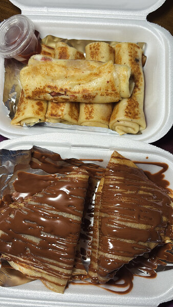 Crêpes  jambon fromage Nutella