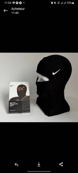Masque Nike noir pour homme