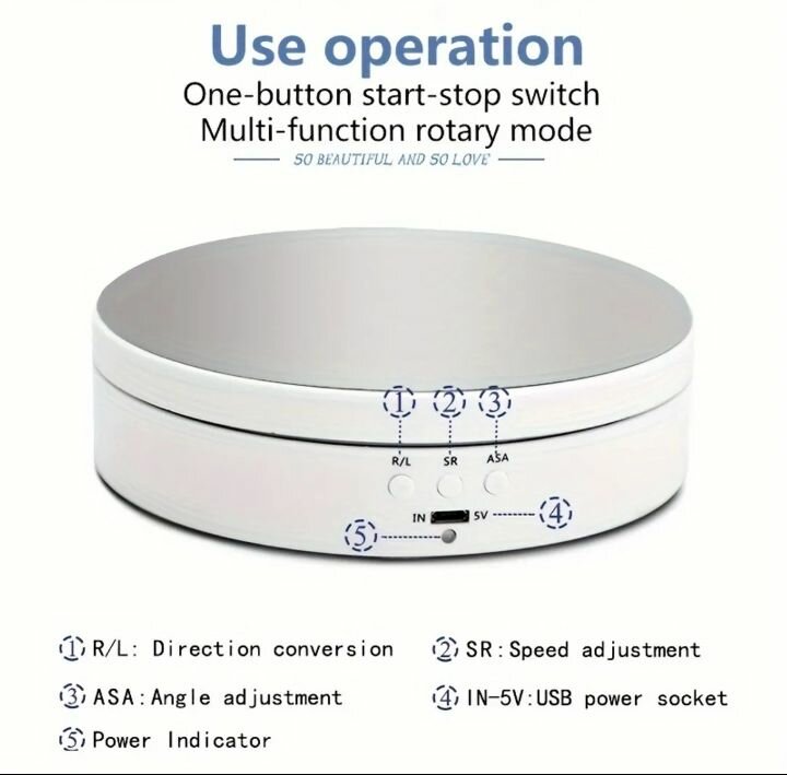 360 Degree Rotating Display Stand, 13.72 cm Motorized