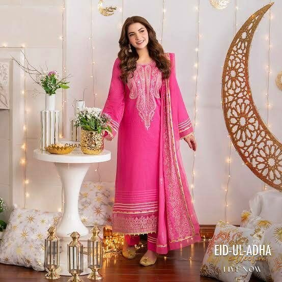 3 pcs women's unstitched suit