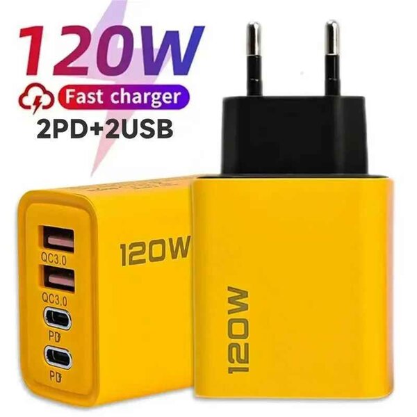 120W Fast Charger 2PD 2USB