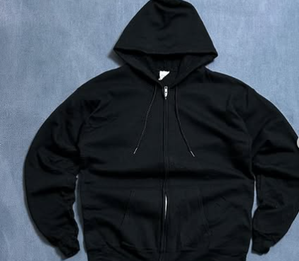 Plain black hoodie size : M