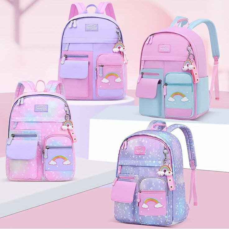 Sac à dos scolaire rose scintillant