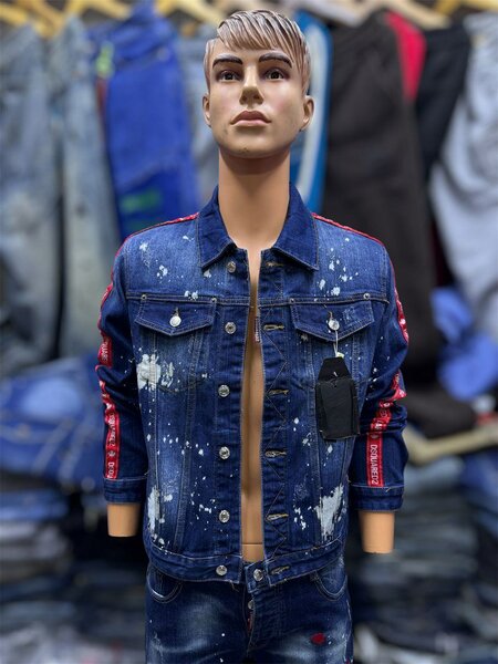 Veste en jean décontractée homme