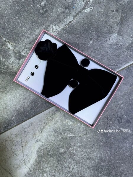 Coffret noeud papillon velour