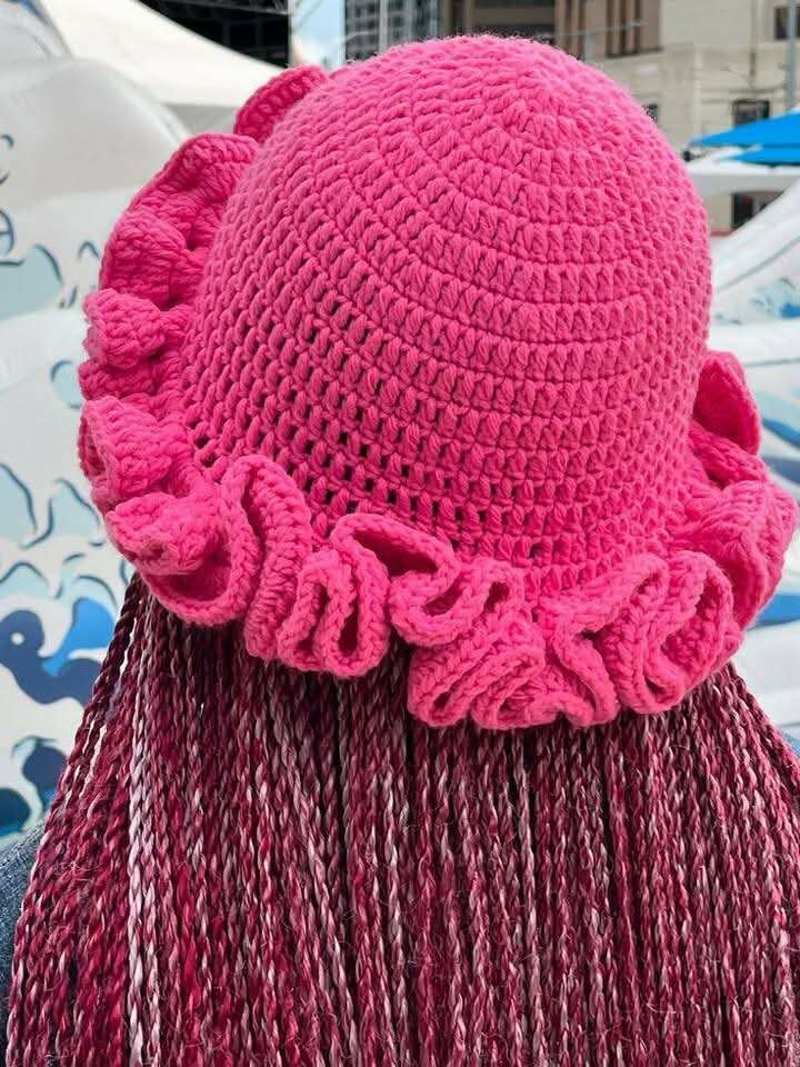 Chapeaux Crochet Colorés à Volants