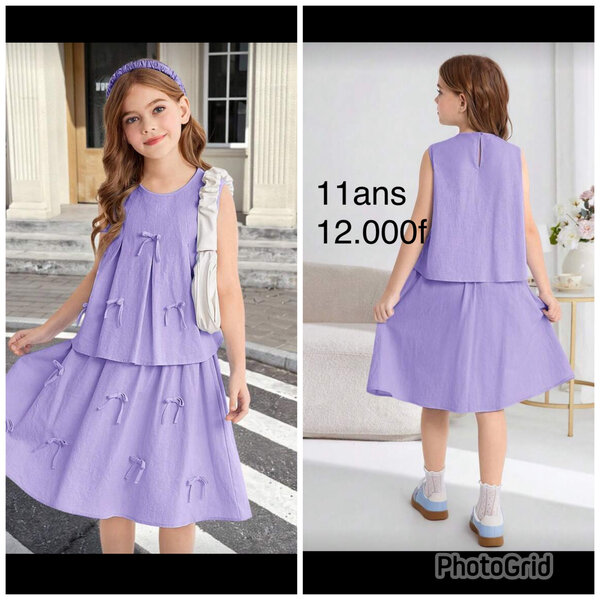 Robe enfant orange élégante