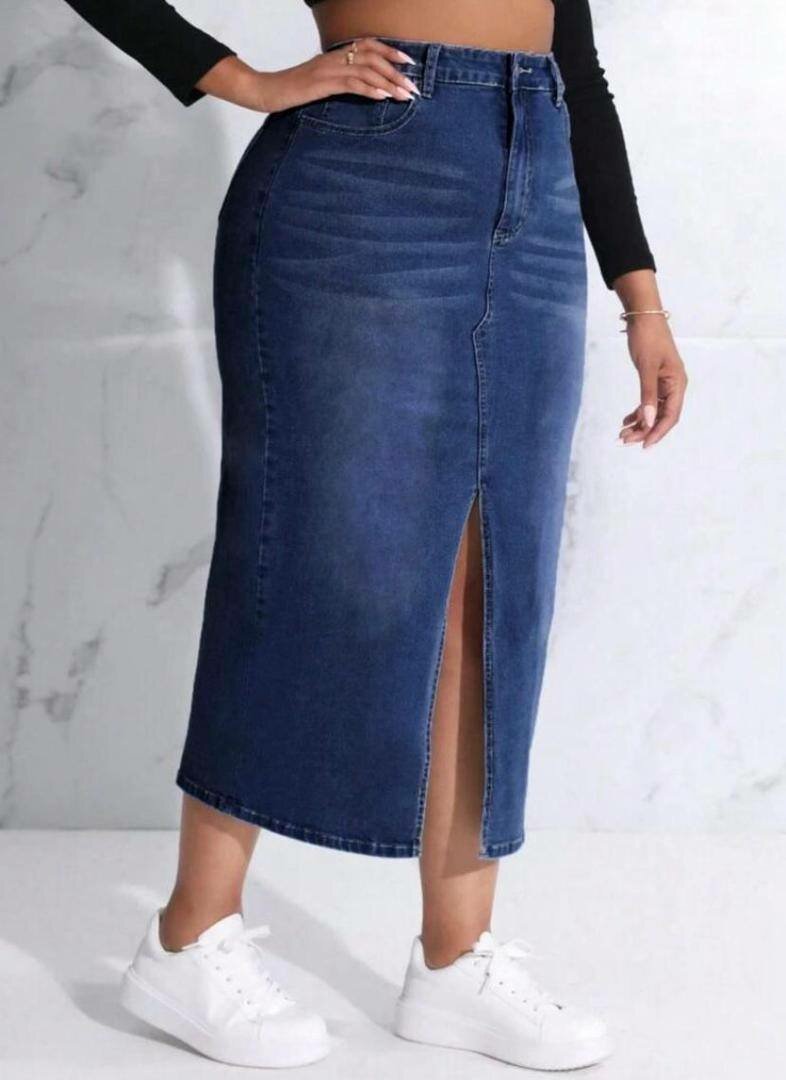 Jupe en jean tendance fendue