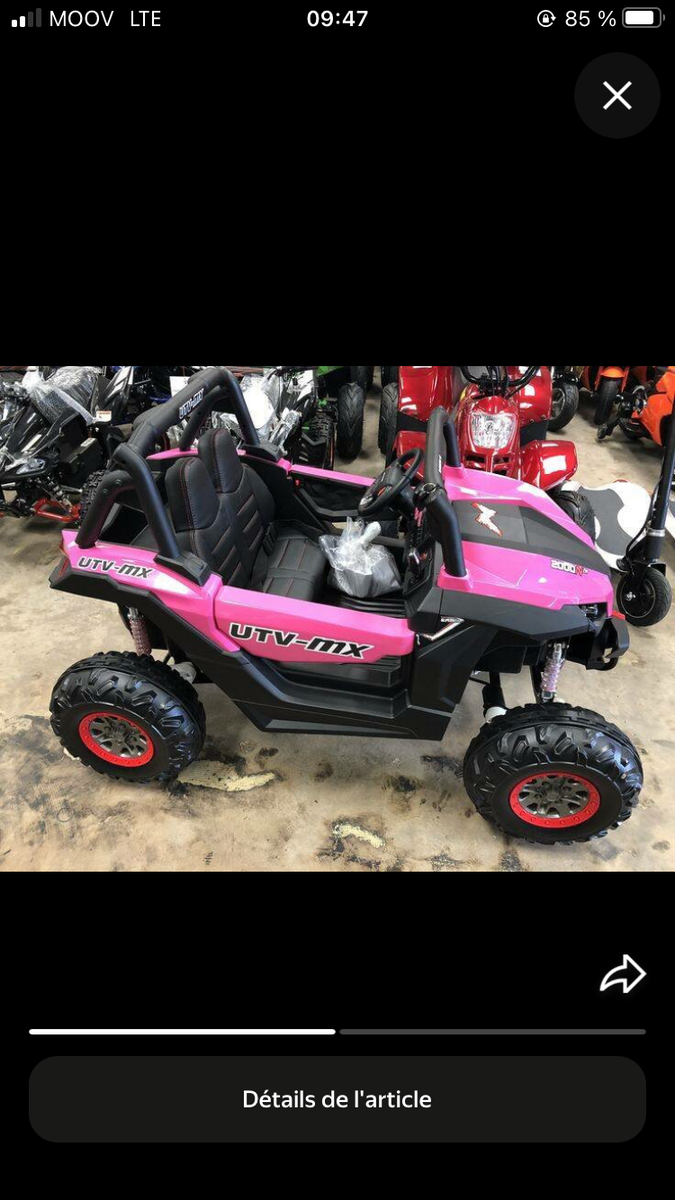 Voiture électrique UTV MX 4x4 pour enfants