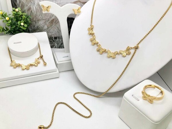 Boucles d'oreilles bague chaîne et gourmette