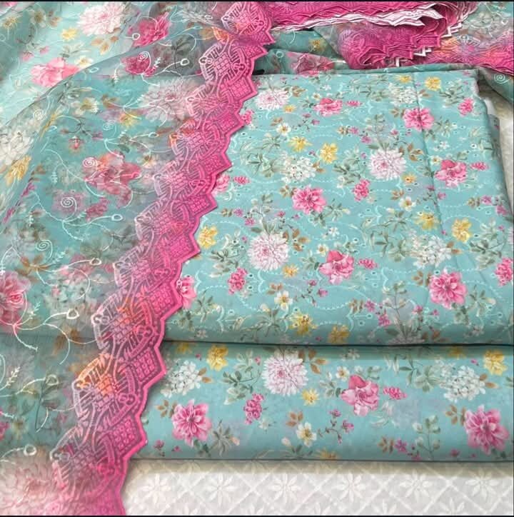 Printed lawn suit