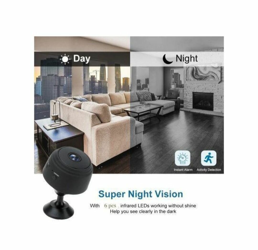 Mini caméra de surveillance Wi-Fi HD 1080p