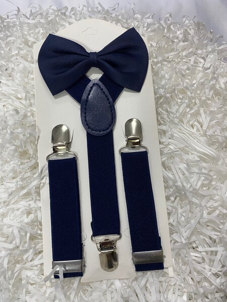 Kids bow tie and suspenders