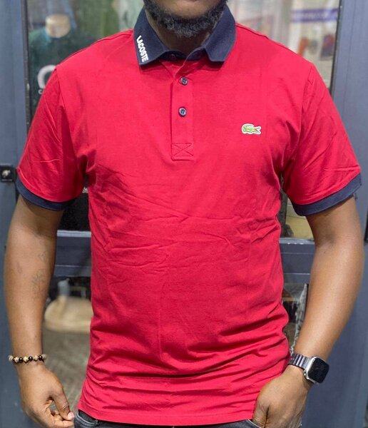 Polo rouge élégant homme