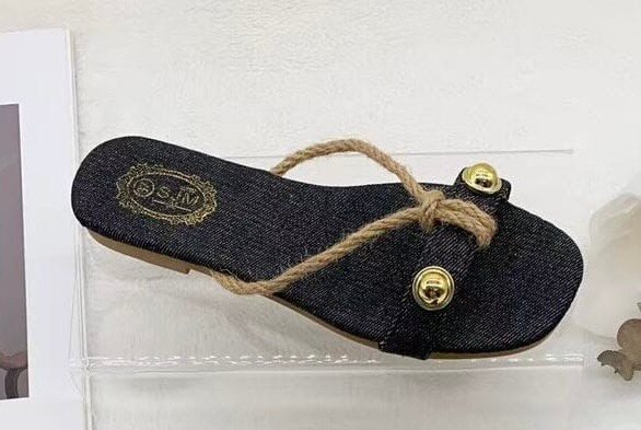 Tongs en denim élégants