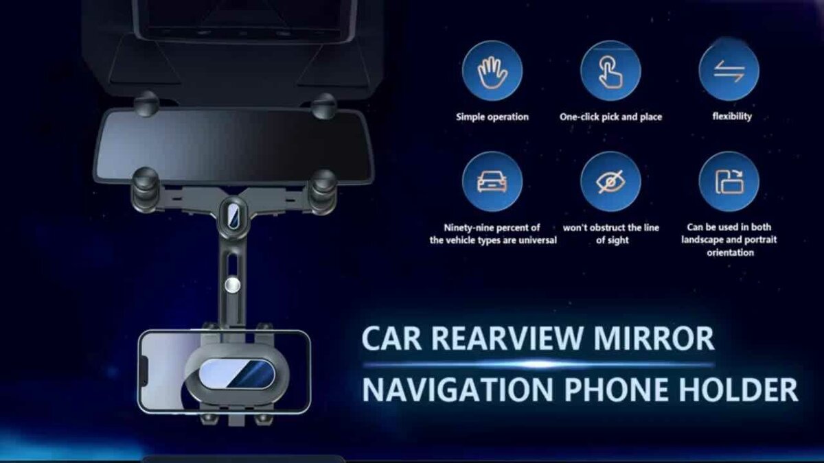 Car Rareview Mirror Phone Holder