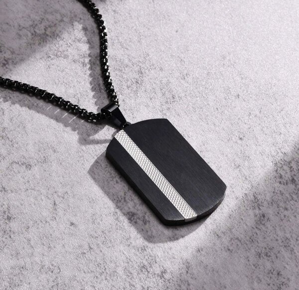 Pendentif plaque militaire chic