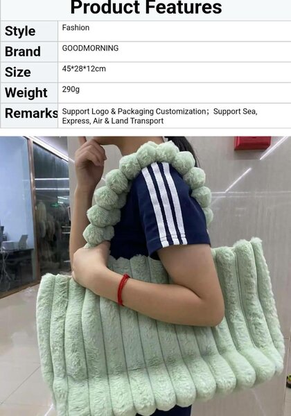 Sac fourrure doux élégant