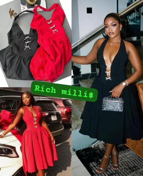 Robe élégante à col plongeant