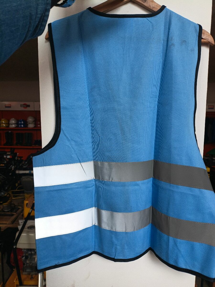 Gilet de sécurité bleu réfléchissant