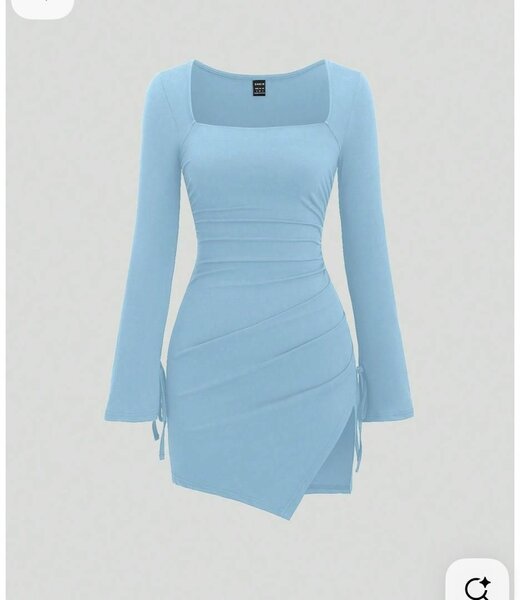 Robe moulante bleu ciel