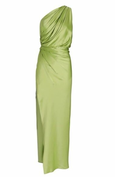 Ael Amy Enjoy Life One shoulder Silk Satin Gown