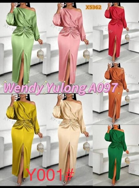 Robe longue élégante fendue