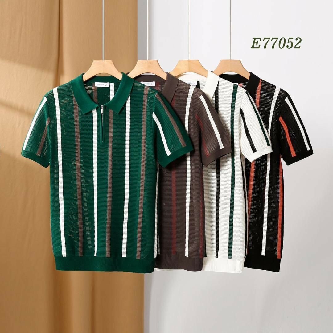 Polo Homme Rayé Élégant