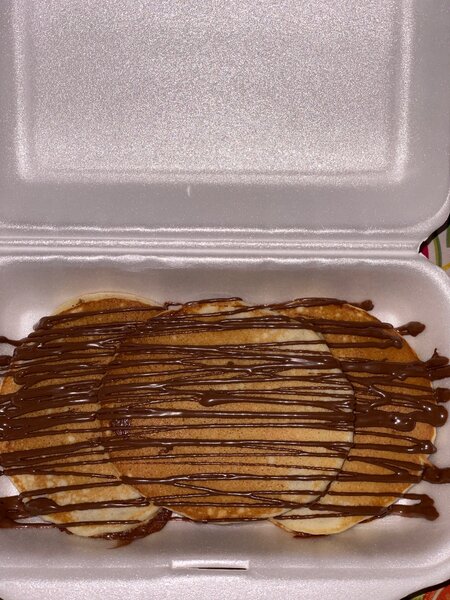 Pancakes et gaufre au chocolat