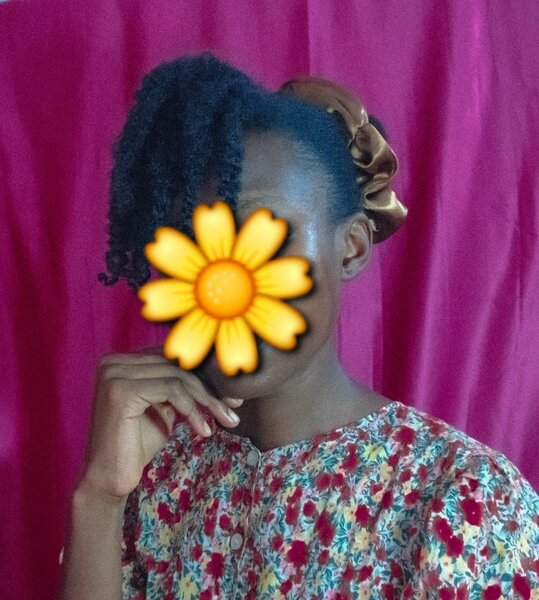 Chouchou satin marron (L)