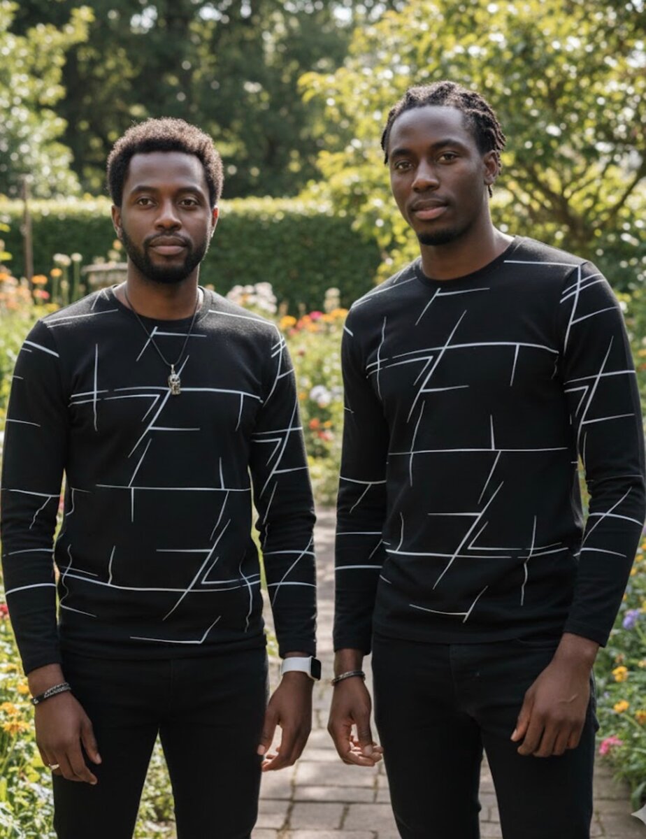 Sweat-shirt noir à motifs géométriques