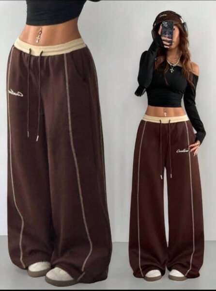 Pantalon large décontracté