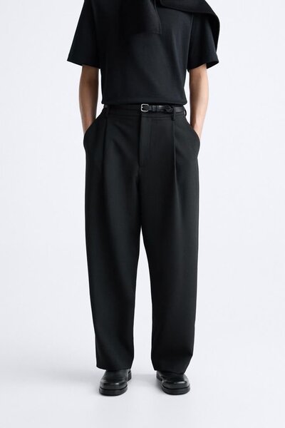 Pantalon large noir élégant