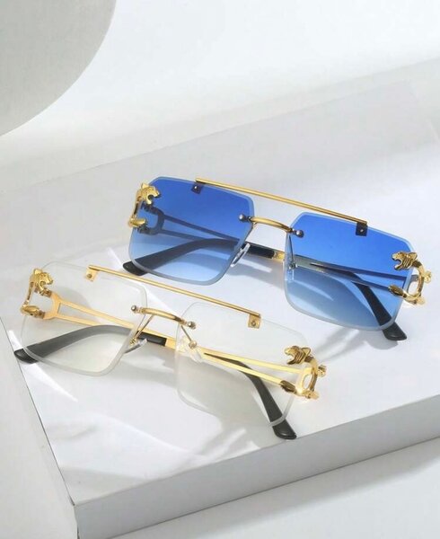 Lunettes de soleil luxe dorées