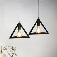 Triangle Retro Loft Iron hanging Light Vintage Industrial Ceiling Lighting Lamp