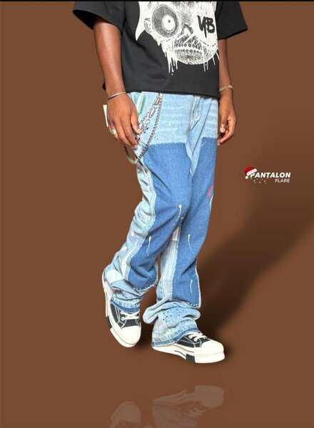 Pantalon oversize graphique