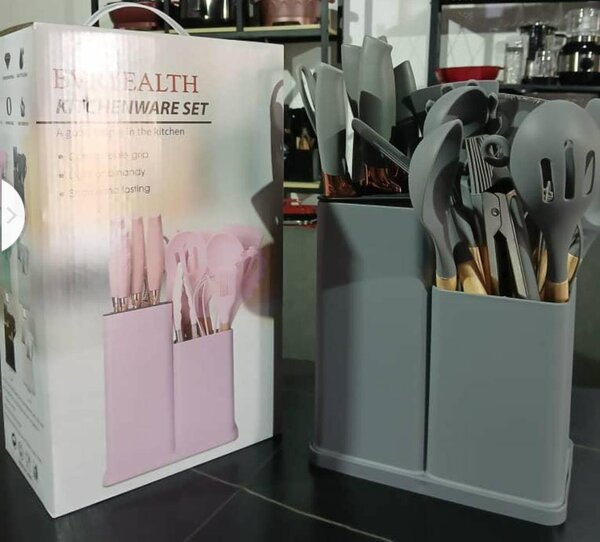 Double set silicone spoons