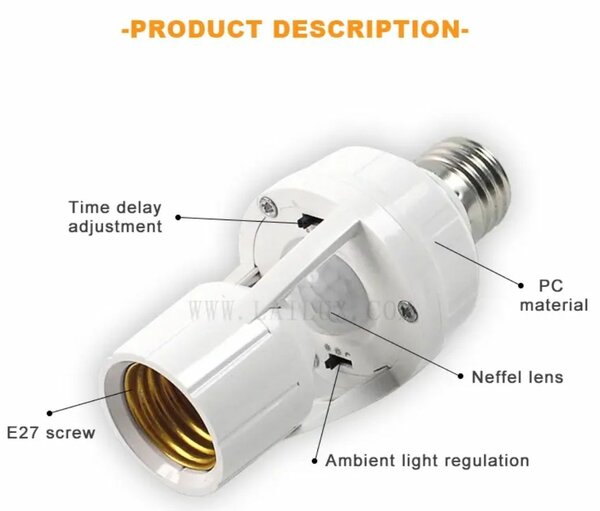 Douille Capteur Infrarouge E27