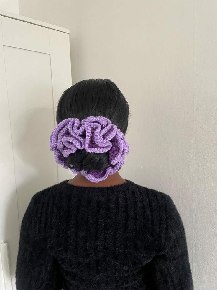 Chouchou en crochet coloré