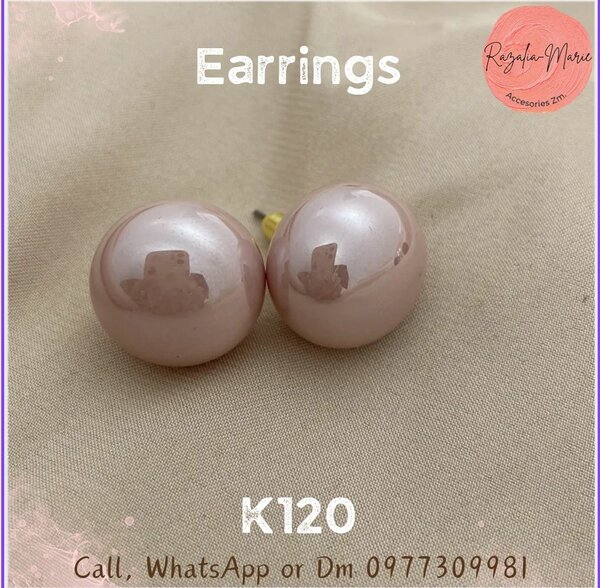 Pink pealse earrings