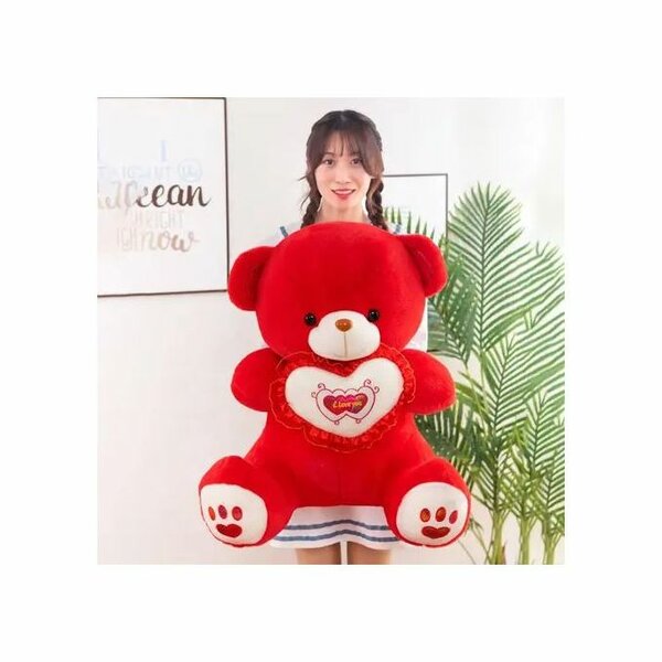 Peluche Ours Rouge 1m