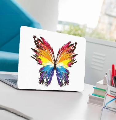 Butterfly Laptop Back Skin-Laptop Skin Vinyl Sticker Decal, 13 13.3 14.6 15 15.4 15.6 inch Laptop Skin Sticker Cover For All Laptops