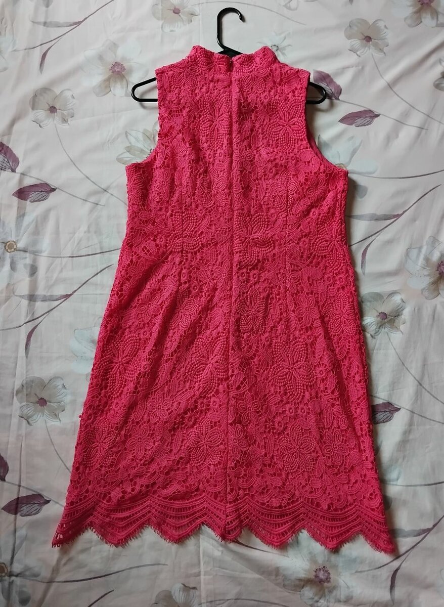 Hot Pink Lace Dress, USA Size 12
